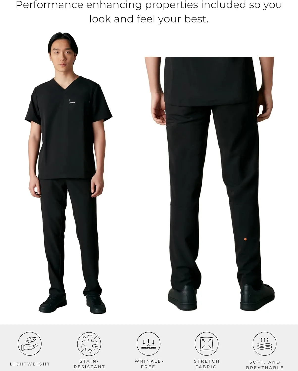 Members Only Men's Hampton Open Bottom Scrub | Mens Scrub Pants | Jogger Scrubs for Men | Men's Medical Scrub Pants
