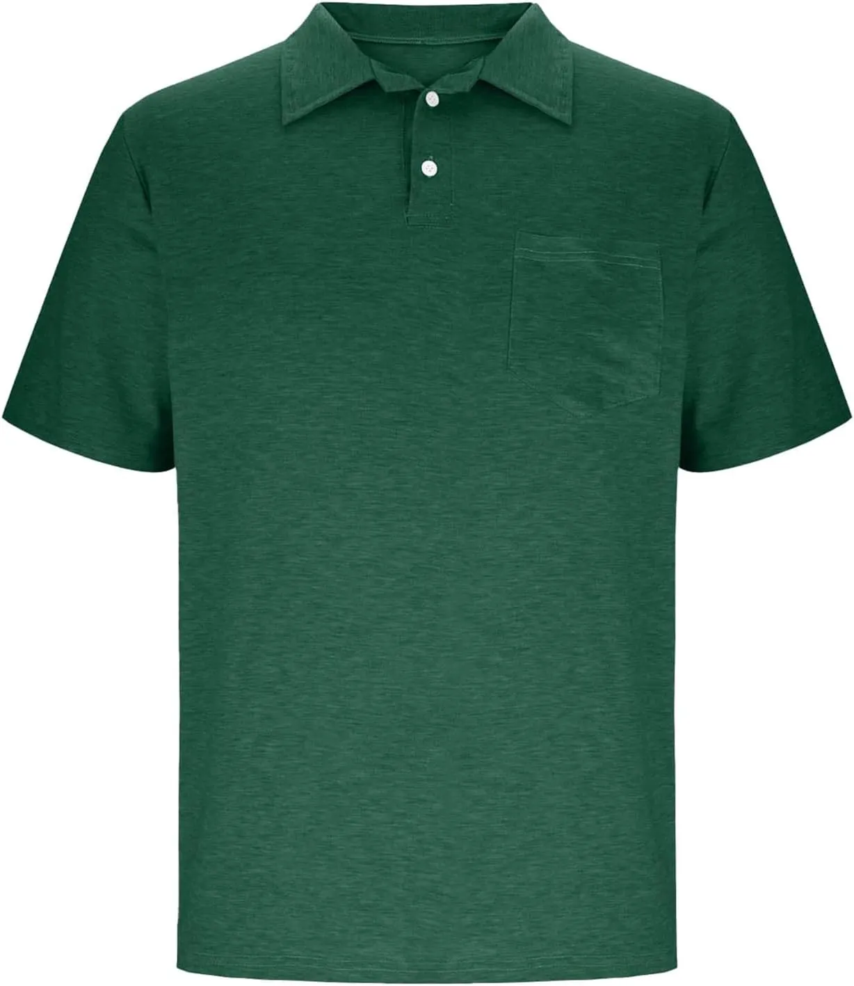 Men's Athletic Cotton Tops Short Sleeve Button Golf Polo Shirts Casual Moisture Wicking Collared T Shirts with Pocket