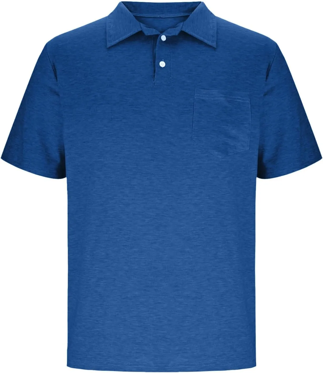 Men's Athletic Cotton Tops Short Sleeve Button Golf Polo Shirts Casual Moisture Wicking Collared T Shirts with Pocket