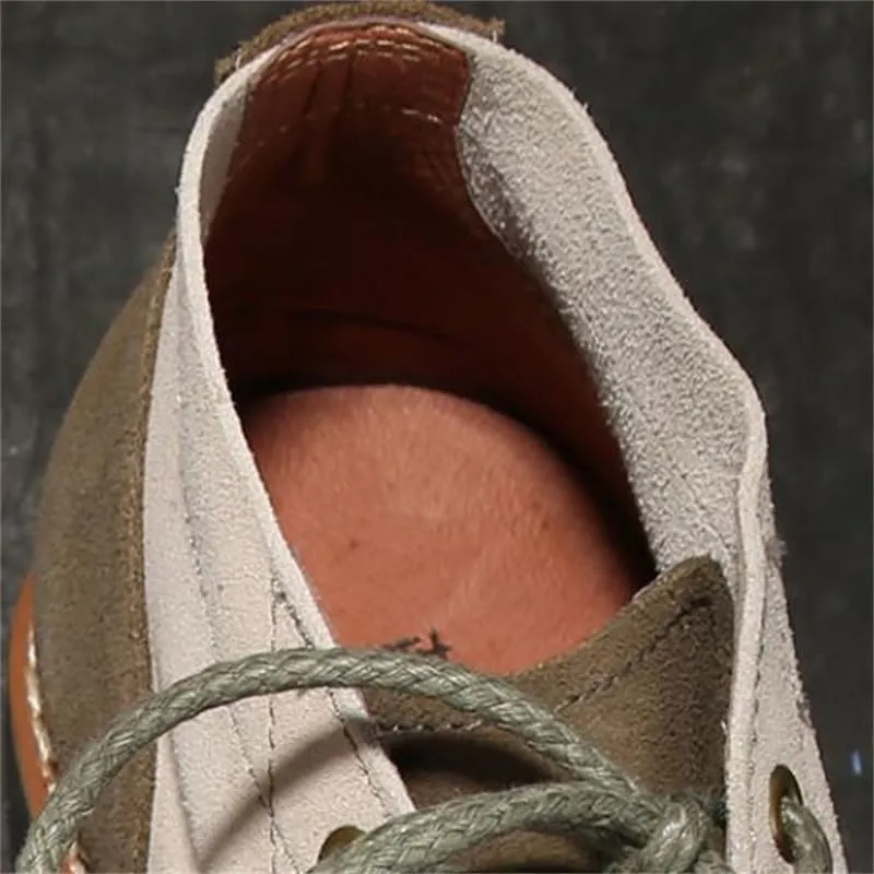 Men's Boots Workwear High-top Shoes Casual Soft Sole Retro Medium-length Suede Breathable Flat Heel Non-slip Suitable for Travel Work