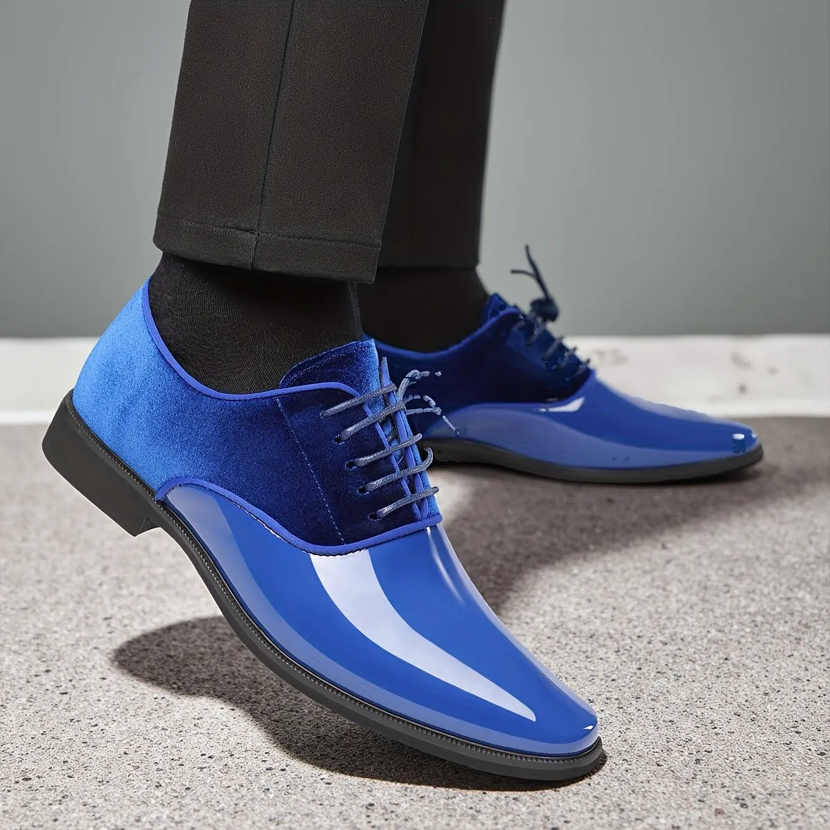 Men'S Breathable Slip-on Loafers - Casual Business Shoes, With A Glossy Upper And A Black Rubber Sole, Comfortable PU Lining For Casual Wear, 'S Driving Loafers | Exquisite Casual Shoes | Glossy Shoes, Formal Shoes