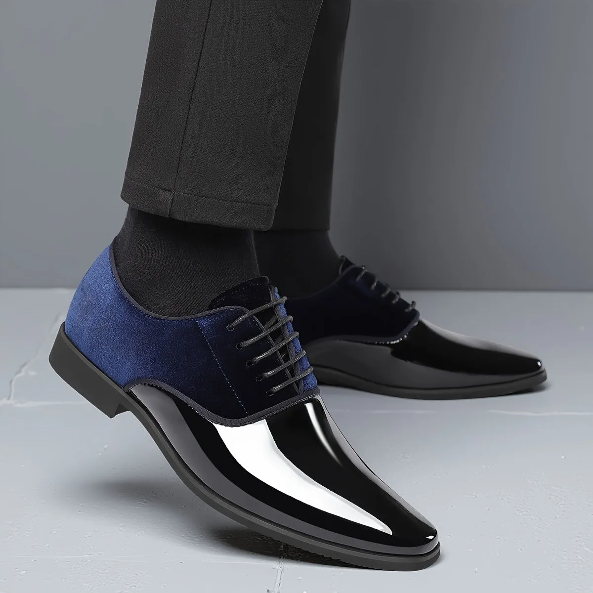 Men'S Breathable Slip-on Loafers - Casual Business Shoes, With A Glossy Upper And A Black Rubber Sole, Comfortable PU Lining For Casual Wear, 'S Driving Loafers | Exquisite Casual Shoes | Glossy Shoes, Formal Shoes
