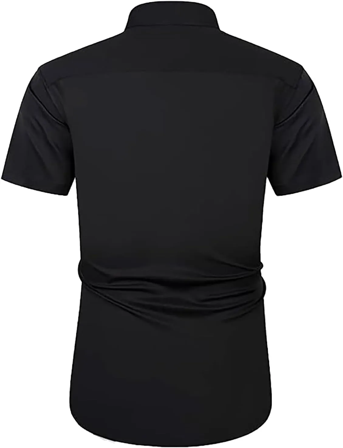 Mens Casual Button Down Shirts Wrinkle-Free Short Sleeve Business Dress Shirt Summer Fashion Collared Vacation Blouse