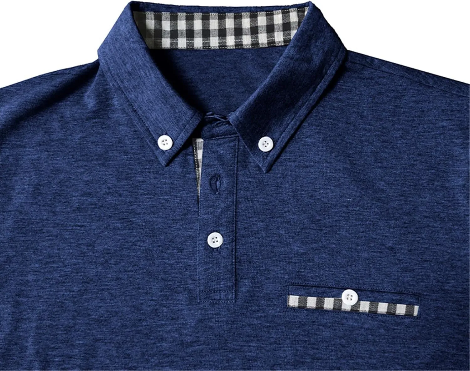 Mens Casual Slim Fit Polo Shirts Short Sleeve Classic Lapel Collar Quarter Button Tops Cotton Breathable Muscle Shirt