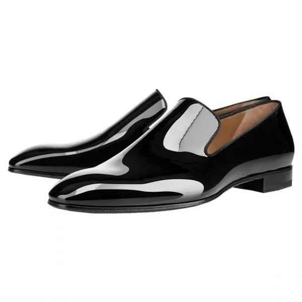 Men's Flats Almond Toe Shoes Penny Loafers for Business Black 40#
