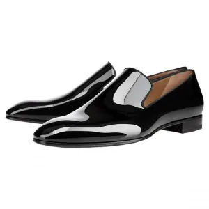 Men's Flats Almond Toe Shoes Penny Loafers for Business Black 40#