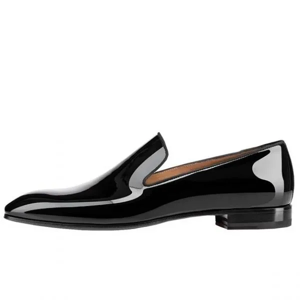 Men's Flats Almond Toe Shoes Penny Loafers for Business Black 40#