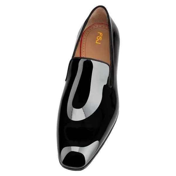 Men's Flats Almond Toe Shoes Penny Loafers for Business Black 40#