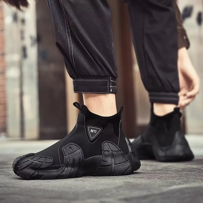 Men's High Top Running Shoes Lightweight Slip On Walking Shoes Workout Shoes for Men Fashion Sneakers