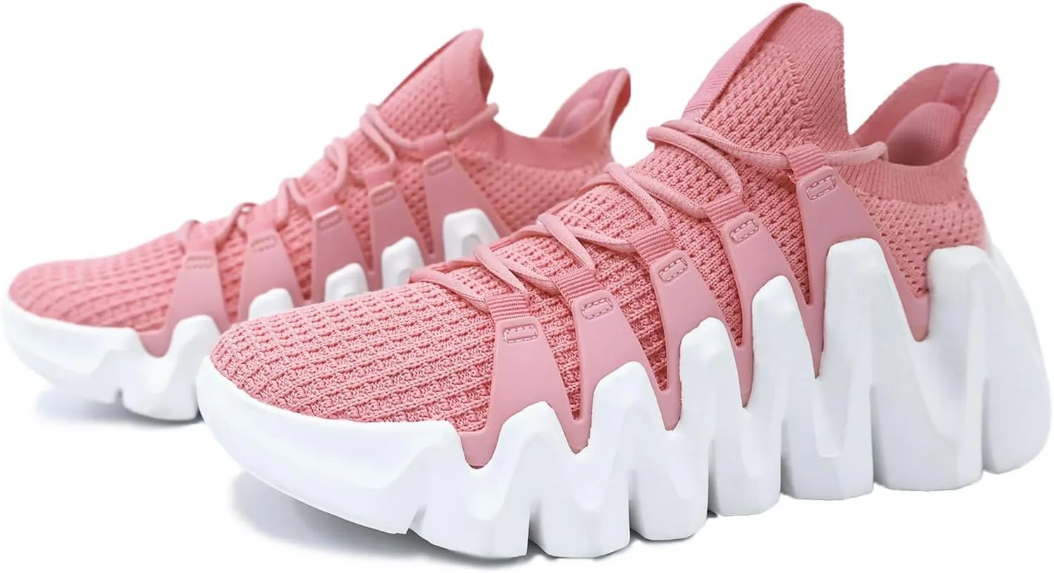 Men's Lightweight Walking Sneakers - Breathable Cushioning Gym Shoes Slip-Resistant Athletic Shoes for Running