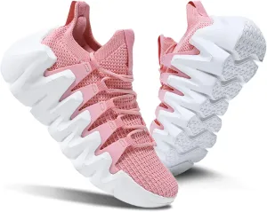 Men's Lightweight Walking Sneakers - Breathable Cushioning Gym Shoes Slip-Resistant Athletic Shoes for Running