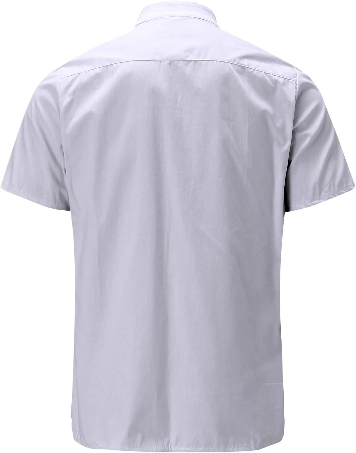 Mens Linen Henley Shirts Casual Cotton Short Sleeve Button Down Regular-Fit Tshirt Summer Lightweight Beach Yoga Tops