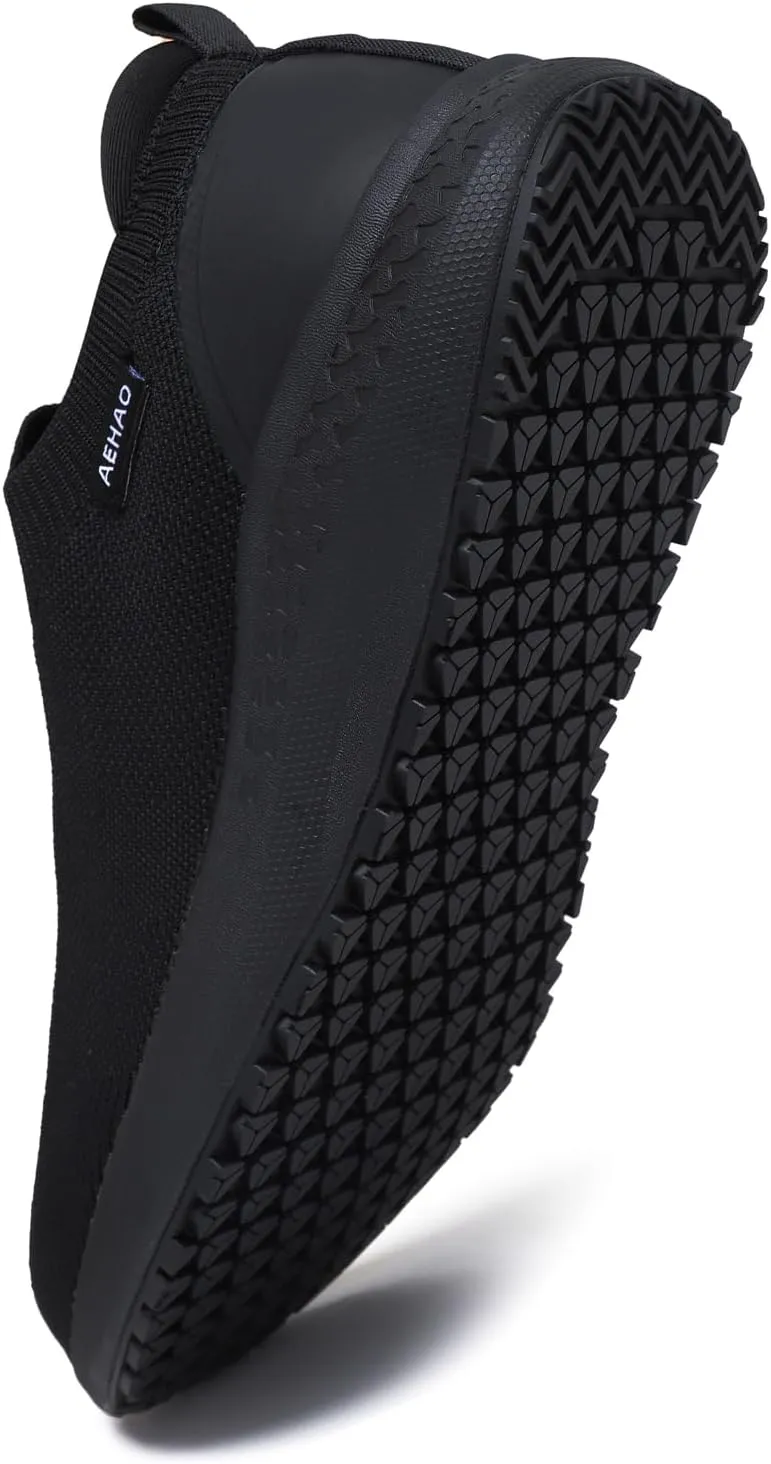 Men's Non Slip Work Shoes Restaurant Waterproof Chef Shoe for Kitchen Hospital Slip-Resistant Air Cushion Sneakers with Easy-Clean Modern Design Breathable Lightweight