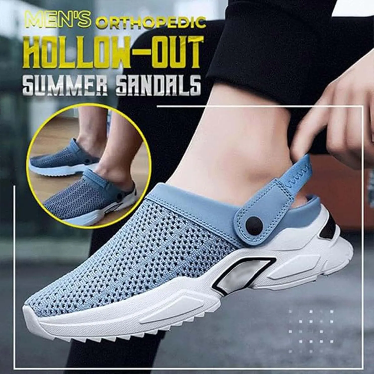 Men's Orthopedic Hollow-out Summer Sandals,Jerrycherries Orthopedic Shoes