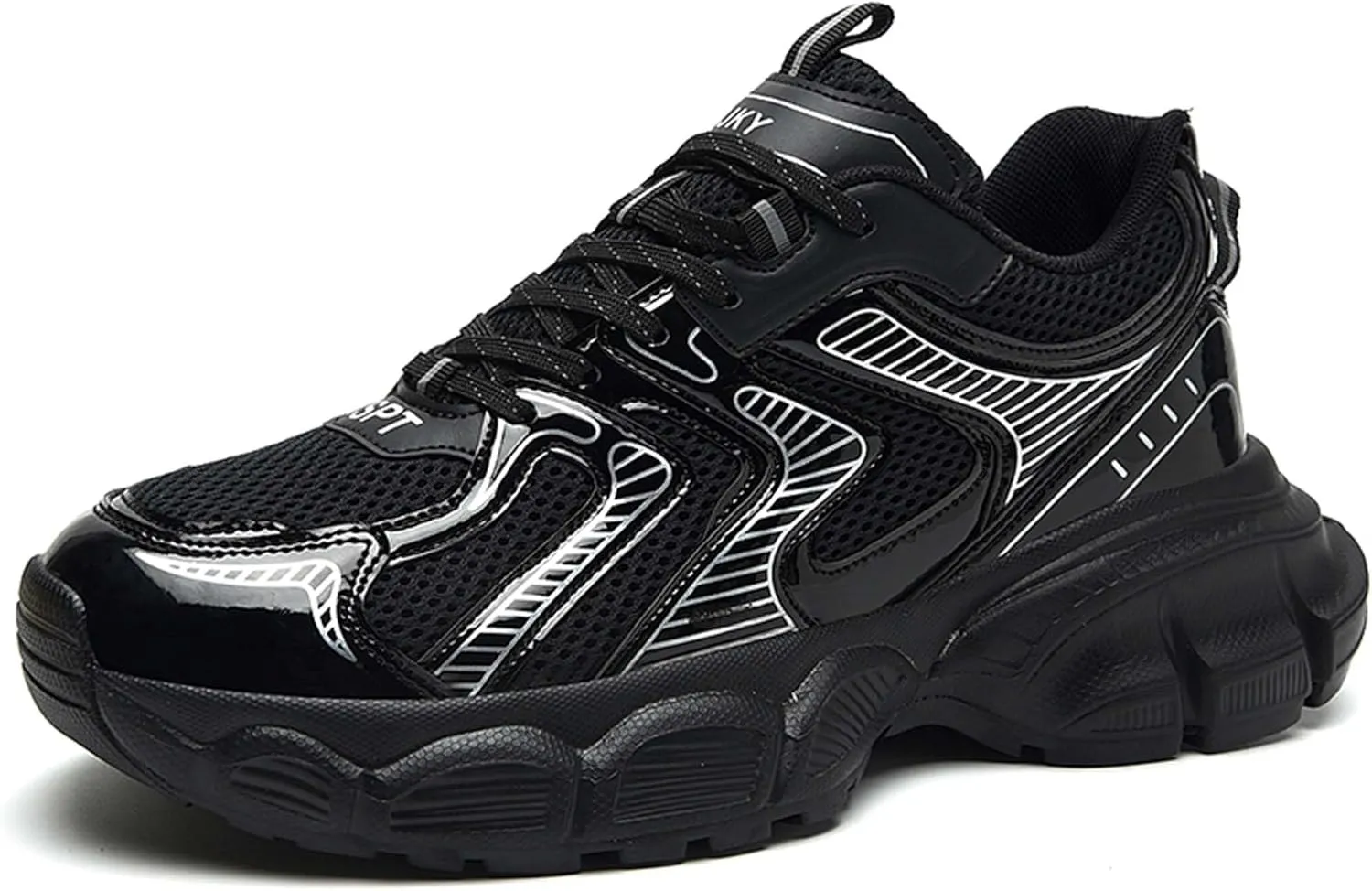 Men's Running Shoes High Top Sneakers Thick Bottom Casual Shoes Street Fashion Walking Shoes Outdoor Training Jogging Tennis Shoes