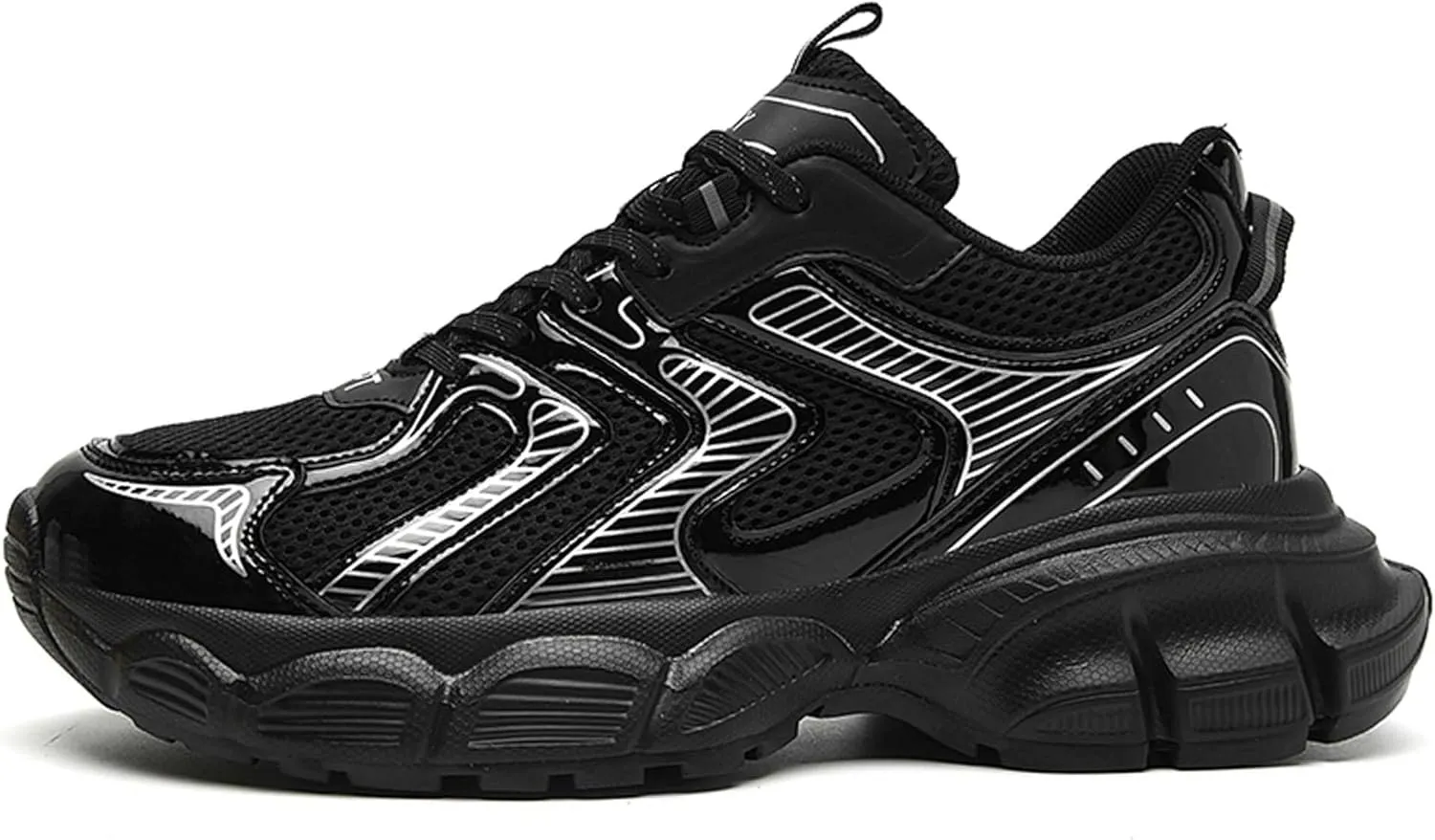 Men's Running Shoes High Top Sneakers Thick Bottom Casual Shoes Street Fashion Walking Shoes Outdoor Training Jogging Tennis Shoes