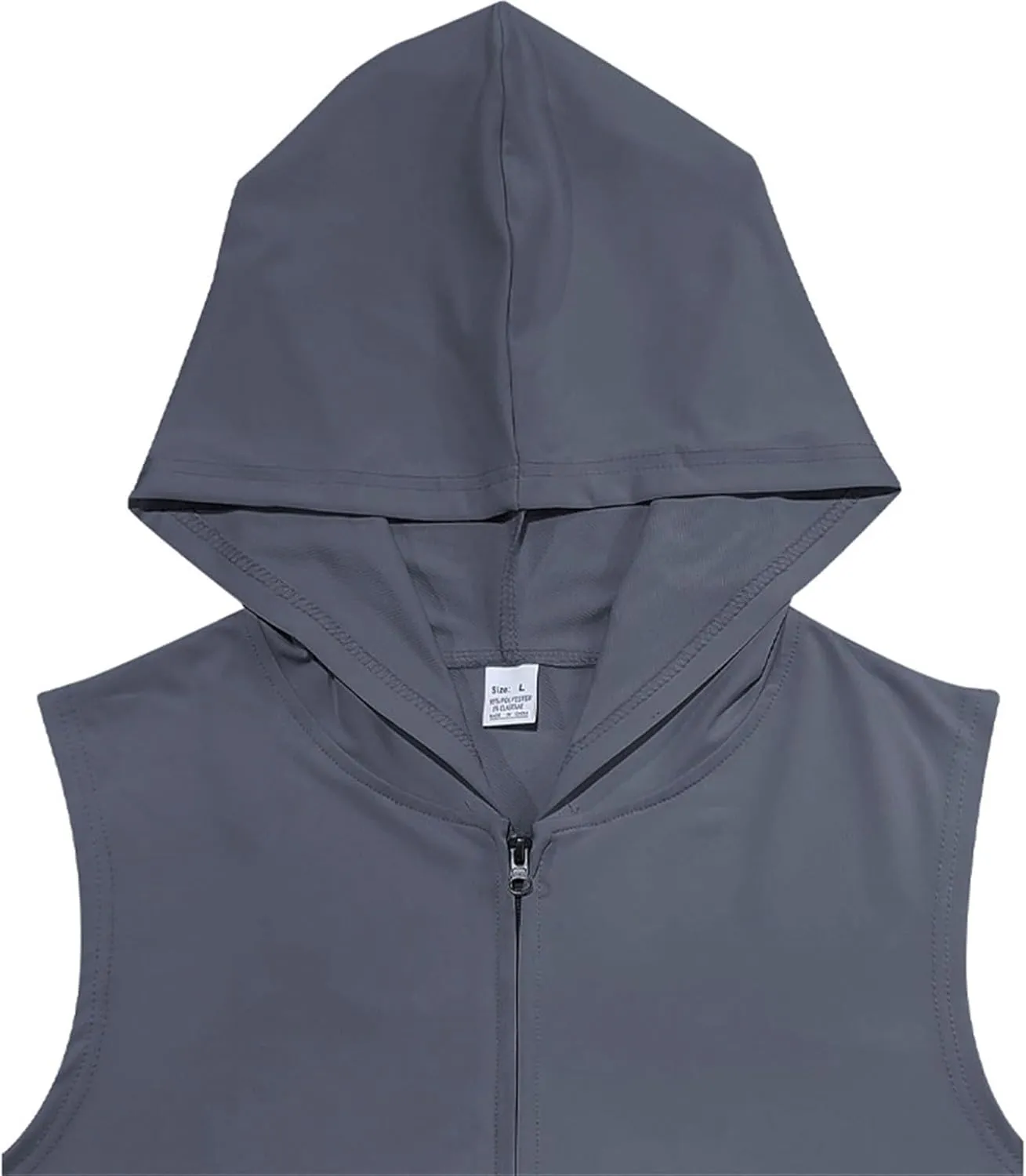 Mens Sleeveless Hooded Tank Tops Workout Zip Up Gym Fitness Training Shirts Muscle Cut Off T Shirt Bodybuilding Vests