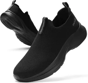 Mens Slip On Walking Shoes Lightweight Tennis Shoes Gym Running Sneakers for Sports and Outdoor Activities