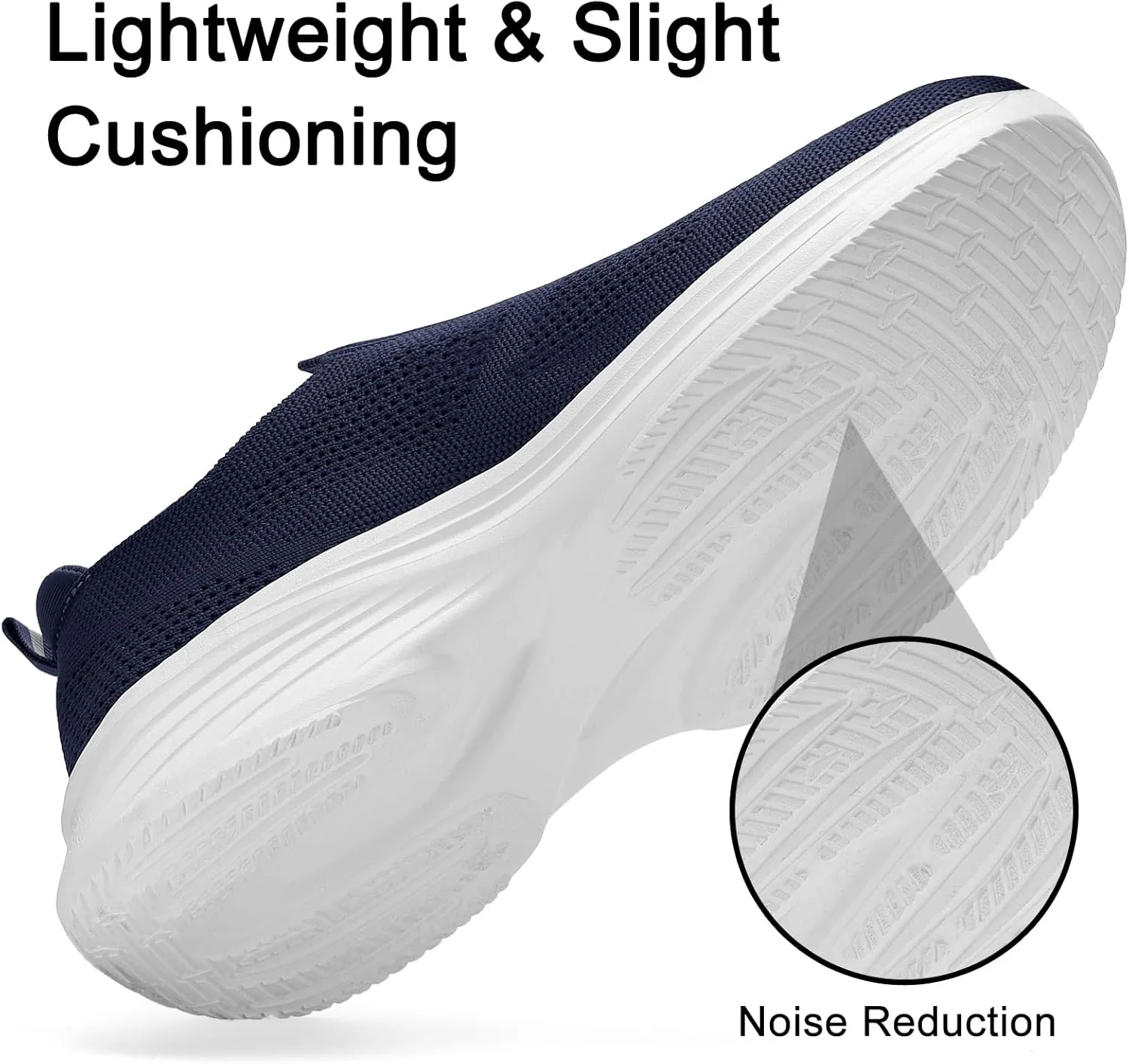 Mens Slip On Walking Shoes Lightweight Tennis Shoes Gym Running Sneakers for Sports and Outdoor Activities