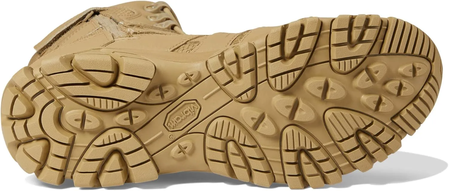 Merrell Men's Moab 3 8” Zip Tactical Waterproof Boots, Durable & Comfortable Coated Leather Combat Hiking Shoes