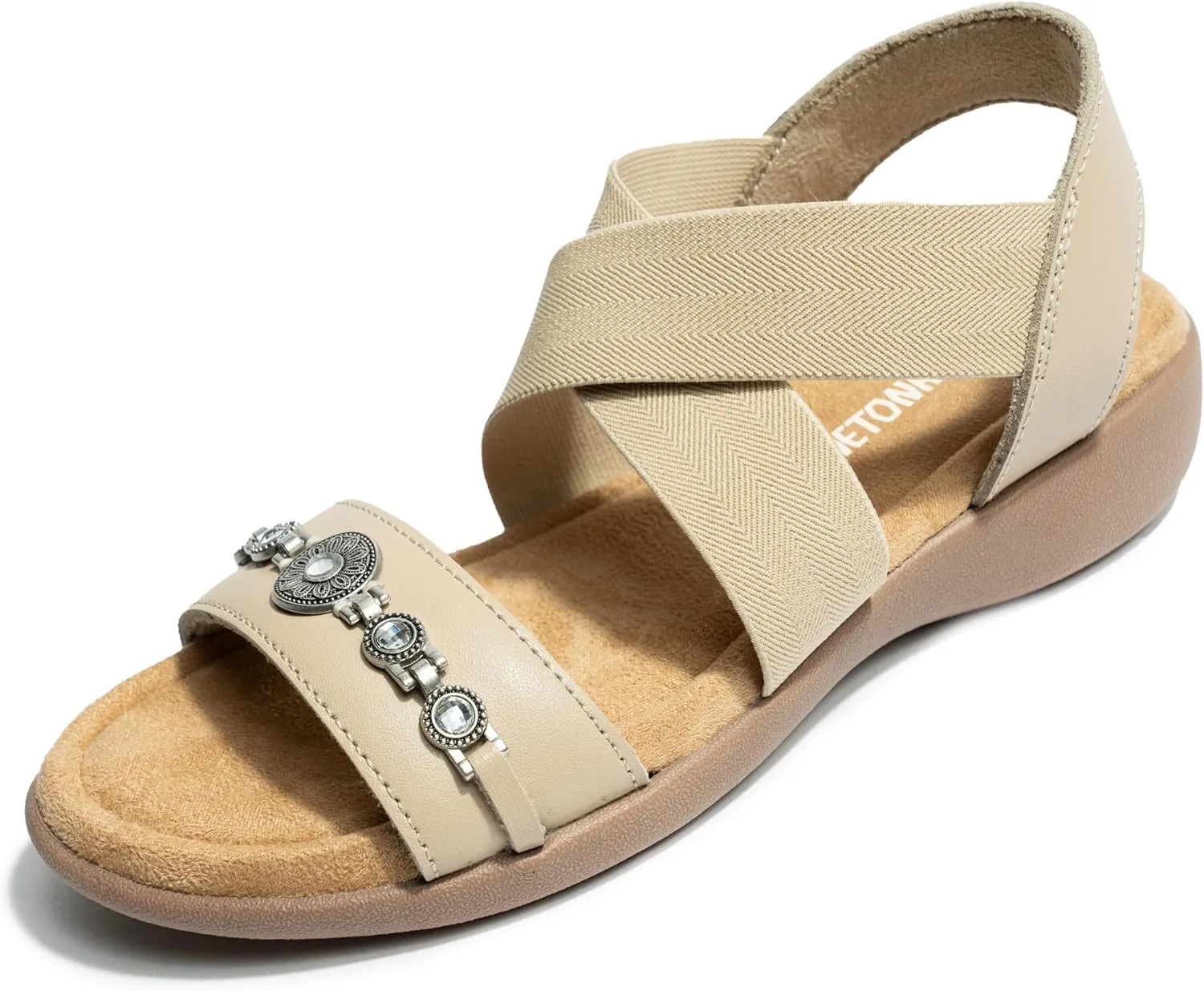 Minnetonka Women's Brida, Beige, Size 9