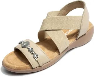 Minnetonka Women's Brida, Beige, Size 9