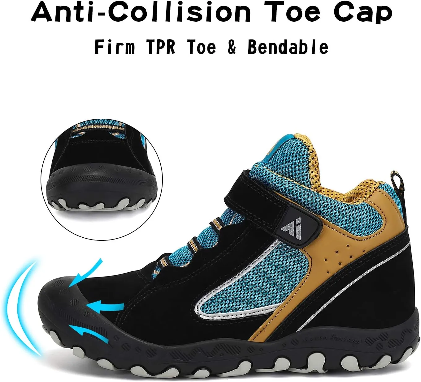 Mishansha Boys Girls Hiking Shoes Kids Anti Collision Hiking Boots Non Slip Sneakers Outdoor Trekking Walking Climbing Running