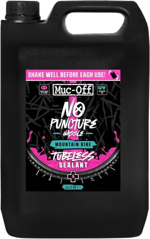 Muc-Off No Puncture Hassle Tubeless Sealant, 5 Liter - Tubeless Tire Sealant for Bicycle Puncture Repair - Bike Tire Sealant for MTB/Road/Gravel Bikes