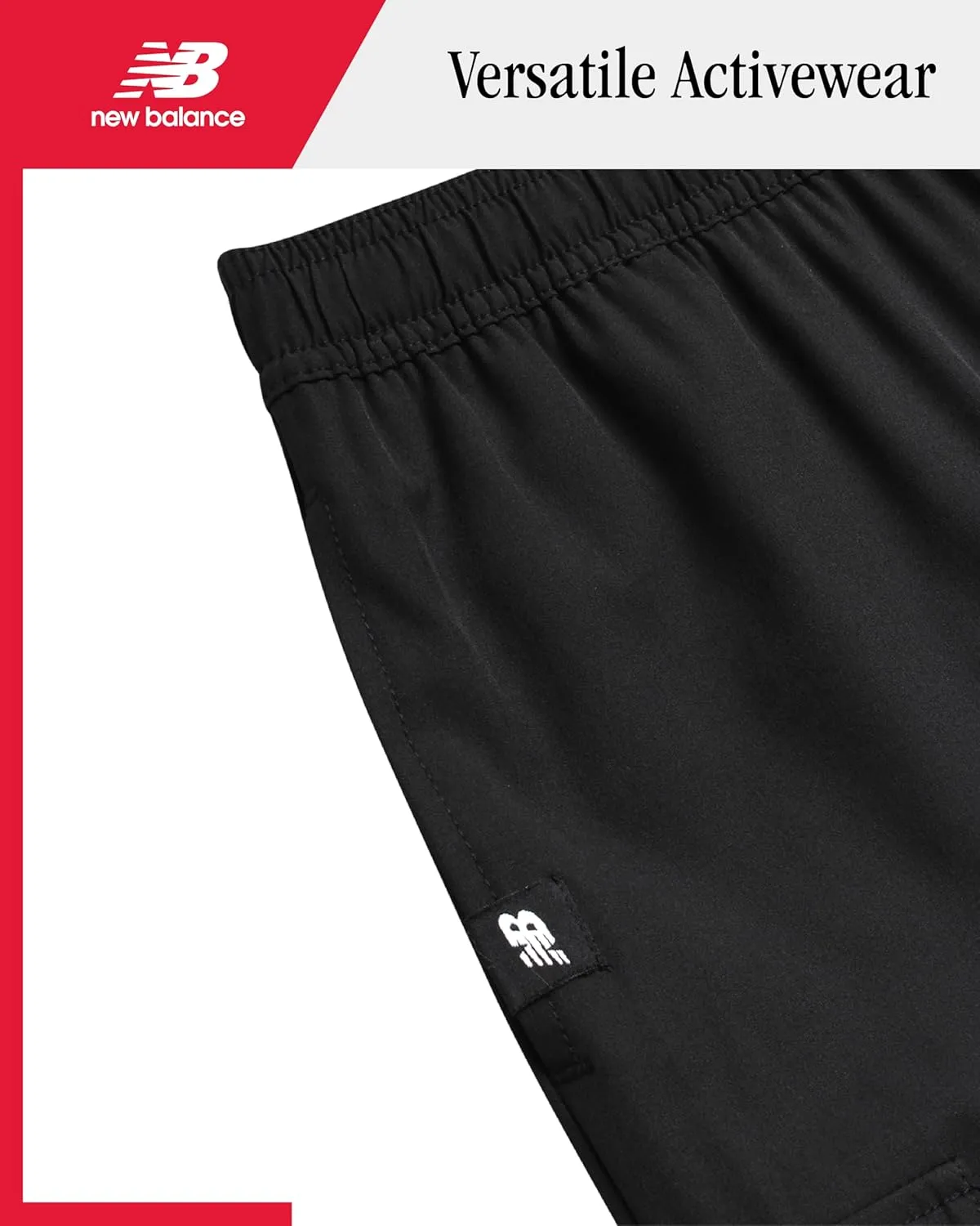 New Balance Boys Athletic Shorts - Lightweight Performance Woven Boys Gym Shorts with Pockets for Basketball Soccer (8-10)