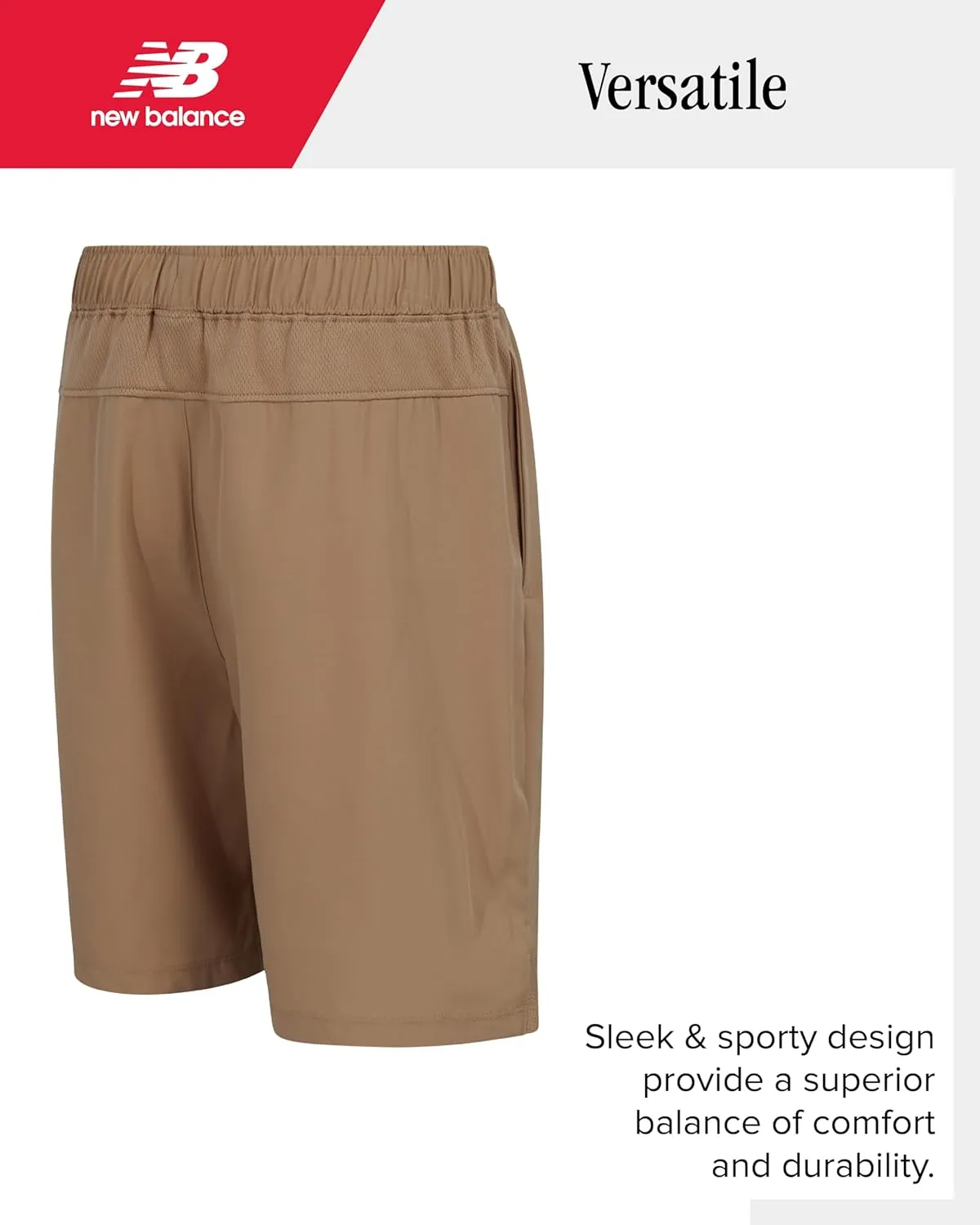 New Balance Boys Athletic Shorts - Lightweight Performance Woven Boys Gym Shorts with Pockets for Basketball Soccer (8-10)