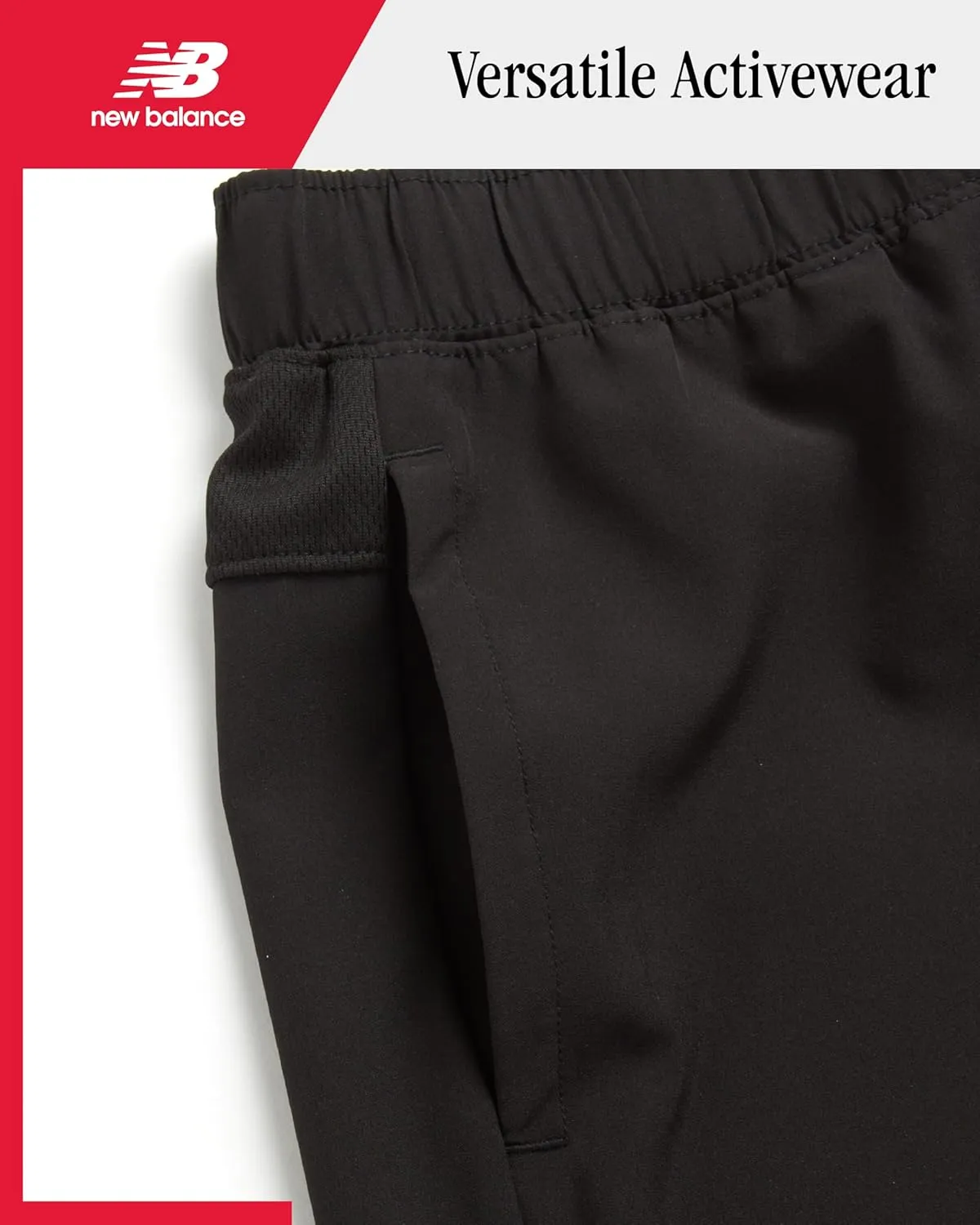 New Balance Boys Athletic Shorts - Lightweight Performance Woven Boys Gym Shorts with Pockets for Basketball Soccer (8-10)