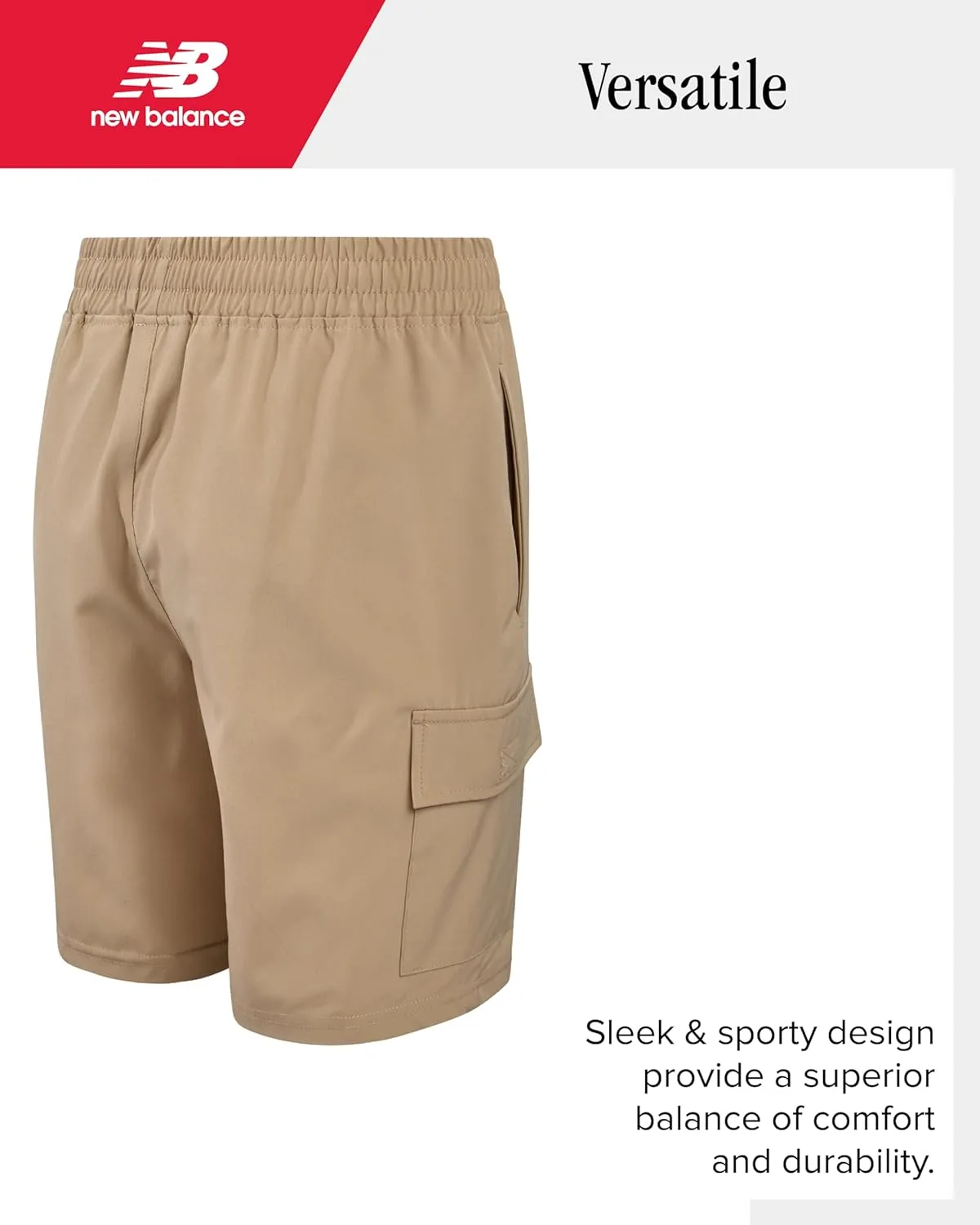 New Balance Boys Athletic Shorts - Lightweight Performance Woven Boys Gym Shorts with Pockets for Basketball Soccer (8-10)