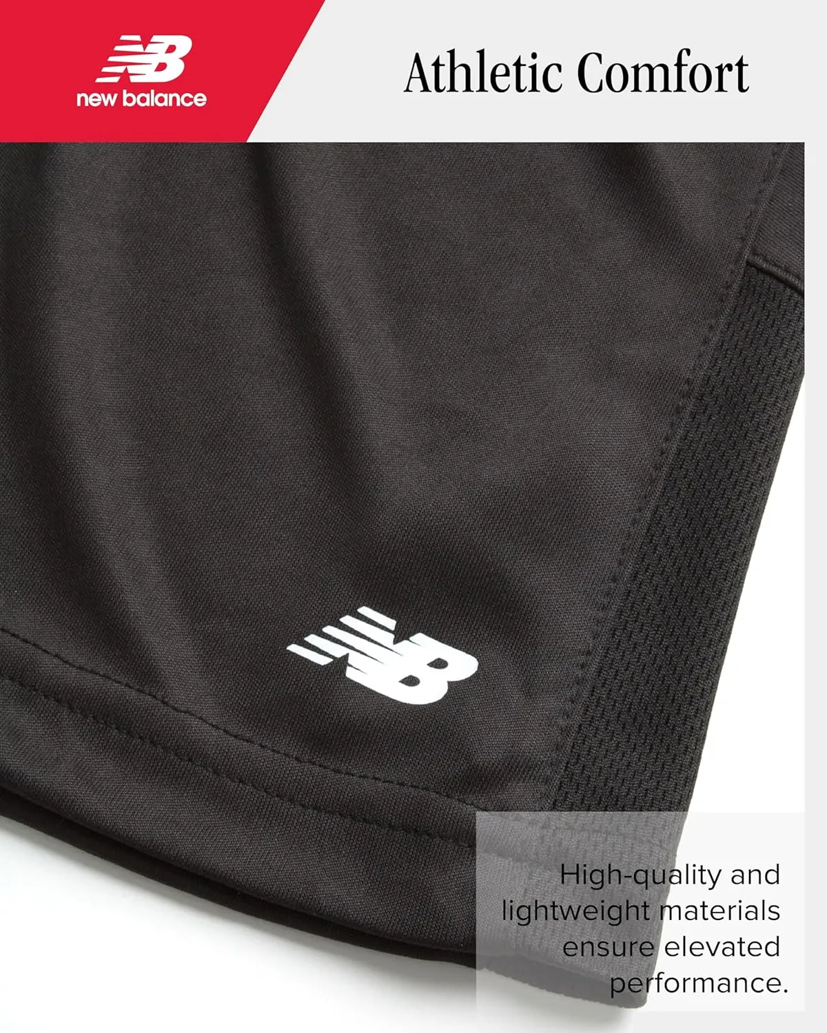 New Balance Boys Athletic Shorts - Lightweight Performance Woven Boys Gym Shorts with Pockets for Basketball Soccer (8-10)