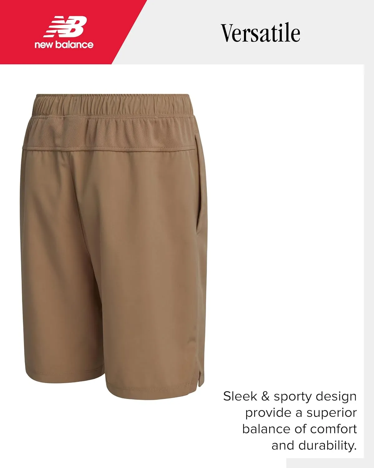 New Balance Boys Athletic Shorts - Lightweight Performance Woven Boys Gym Shorts with Pockets for Basketball Soccer (8-10)