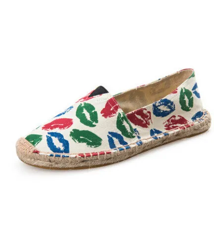 NEW23 colors Fashion Women & Men canvas espadrilles size 35-45 women's Flats casual Unisex lover shoes