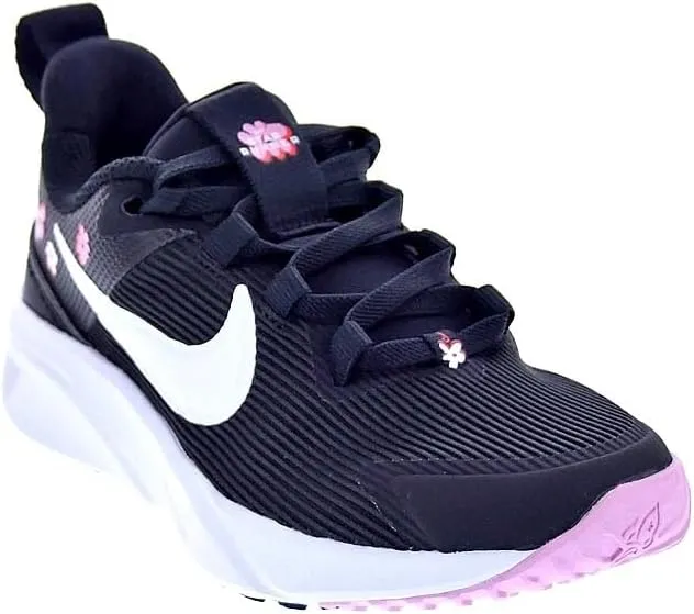 Nike Star Runner 4 NN SE Little Kids' Shoes (FJ8079-001, Black/Pink Rise/Picante Red/White)