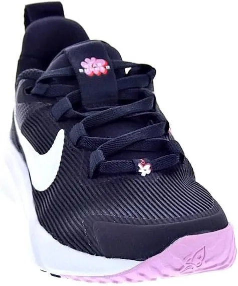 Nike Star Runner 4 NN SE Little Kids' Shoes (FJ8079-001, Black/Pink Rise/Picante Red/White)