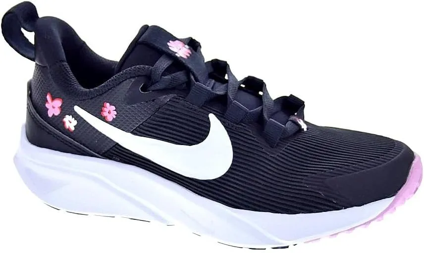 Nike Star Runner 4 NN SE Little Kids' Shoes (FJ8079-001, Black/Pink Rise/Picante Red/White)
