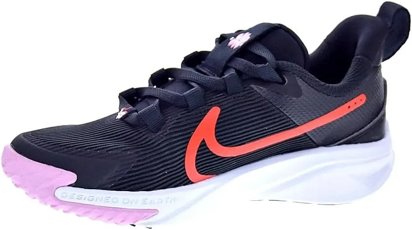 Nike Star Runner 4 NN SE Little Kids' Shoes (FJ8079-001, Black/Pink Rise/Picante Red/White)