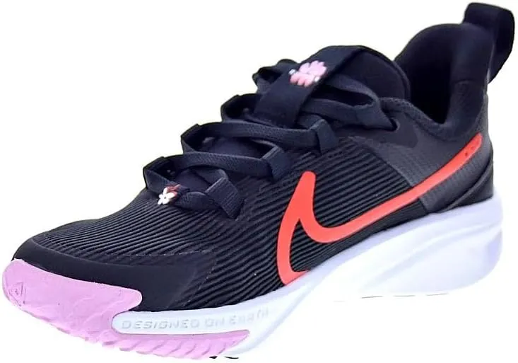 Nike Star Runner 4 NN SE Little Kids' Shoes (FJ8079-001, Black/Pink Rise/Picante Red/White)