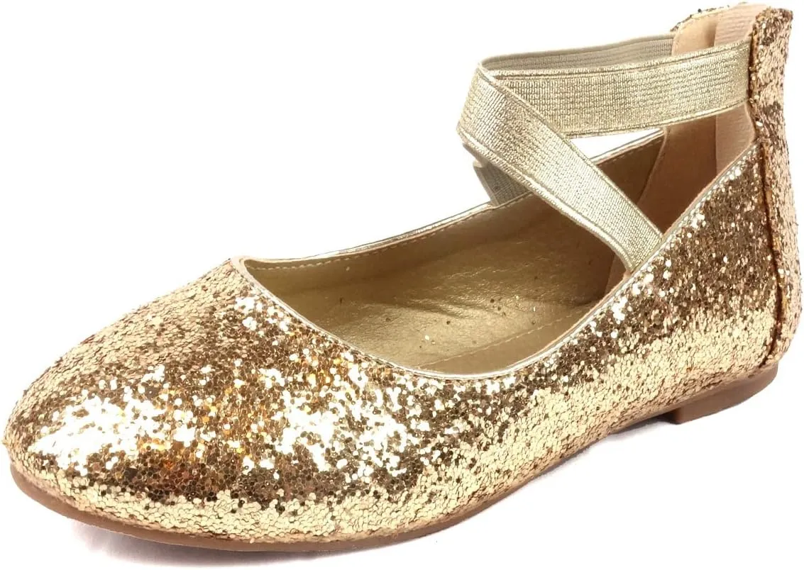 Nova Utopia Toddler Little Girls Dress Ballet Ankle Strap Flat Shoes