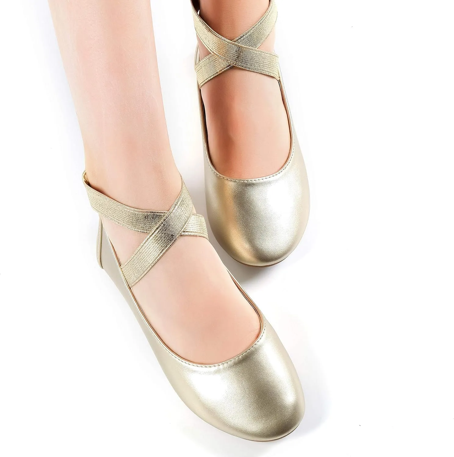 Nova Utopia Toddler Little Girls Dress Ballet Ankle Strap Flat Shoes