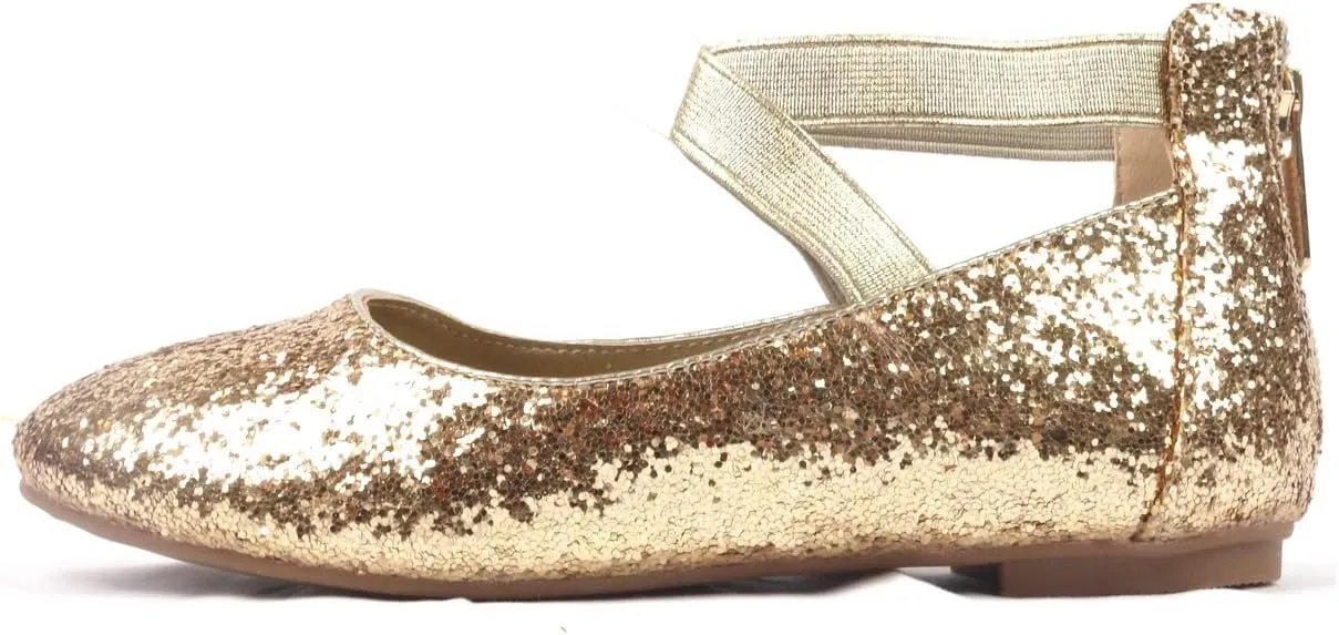 Nova Utopia Toddler Little Girls Dress Ballet Ankle Strap Flat Shoes