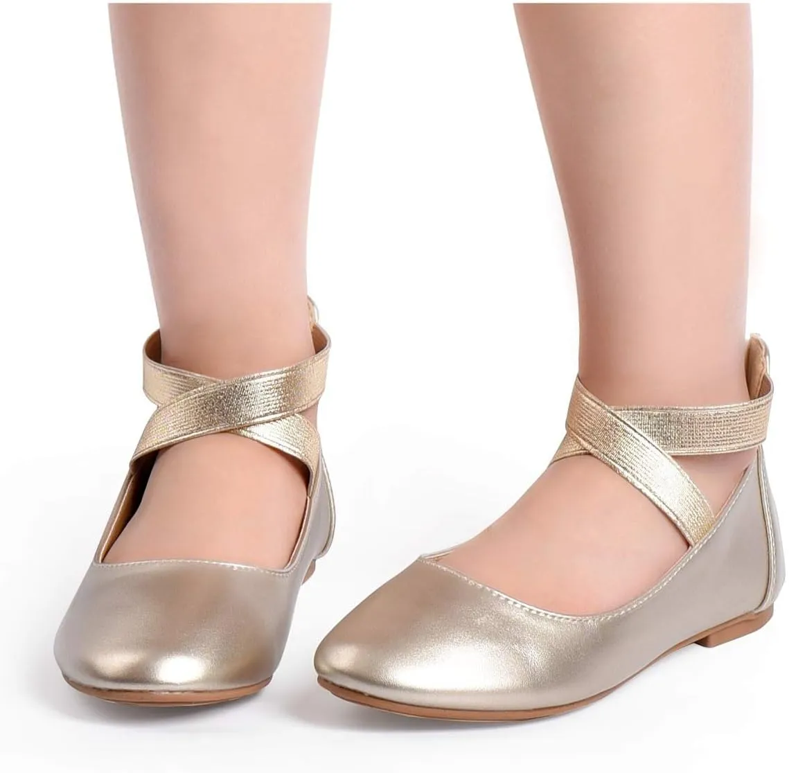 Nova Utopia Toddler Little Girls Dress Ballet Ankle Strap Flat Shoes