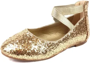 Nova Utopia Toddler Little Girls Dress Ballet Ankle Strap Flat Shoes
