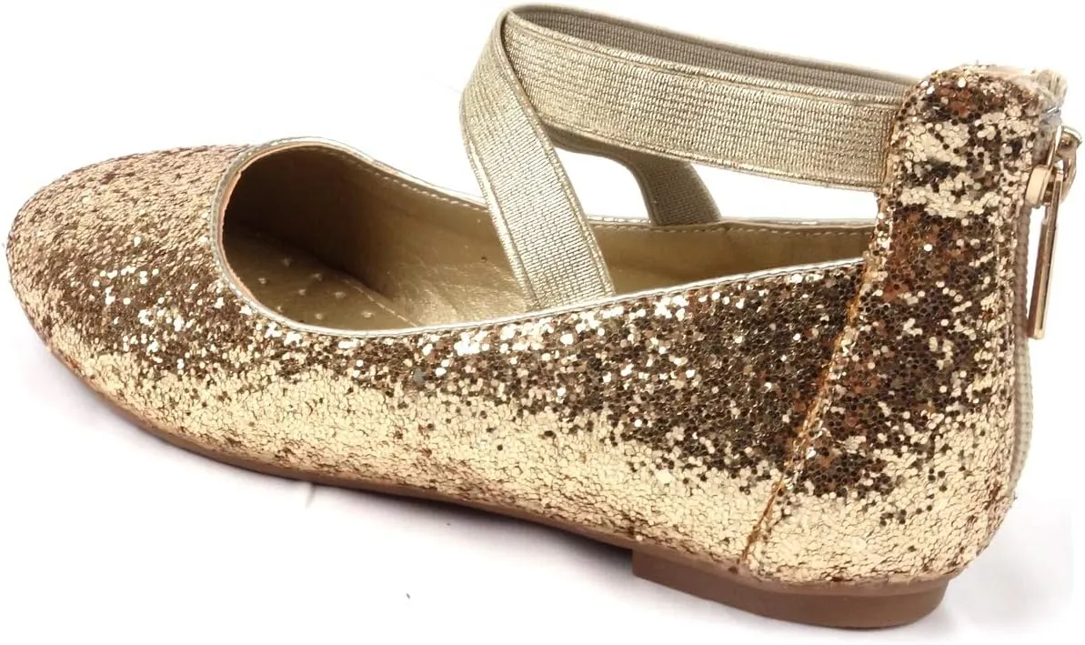Nova Utopia Toddler Little Girls Dress Ballet Ankle Strap Flat Shoes