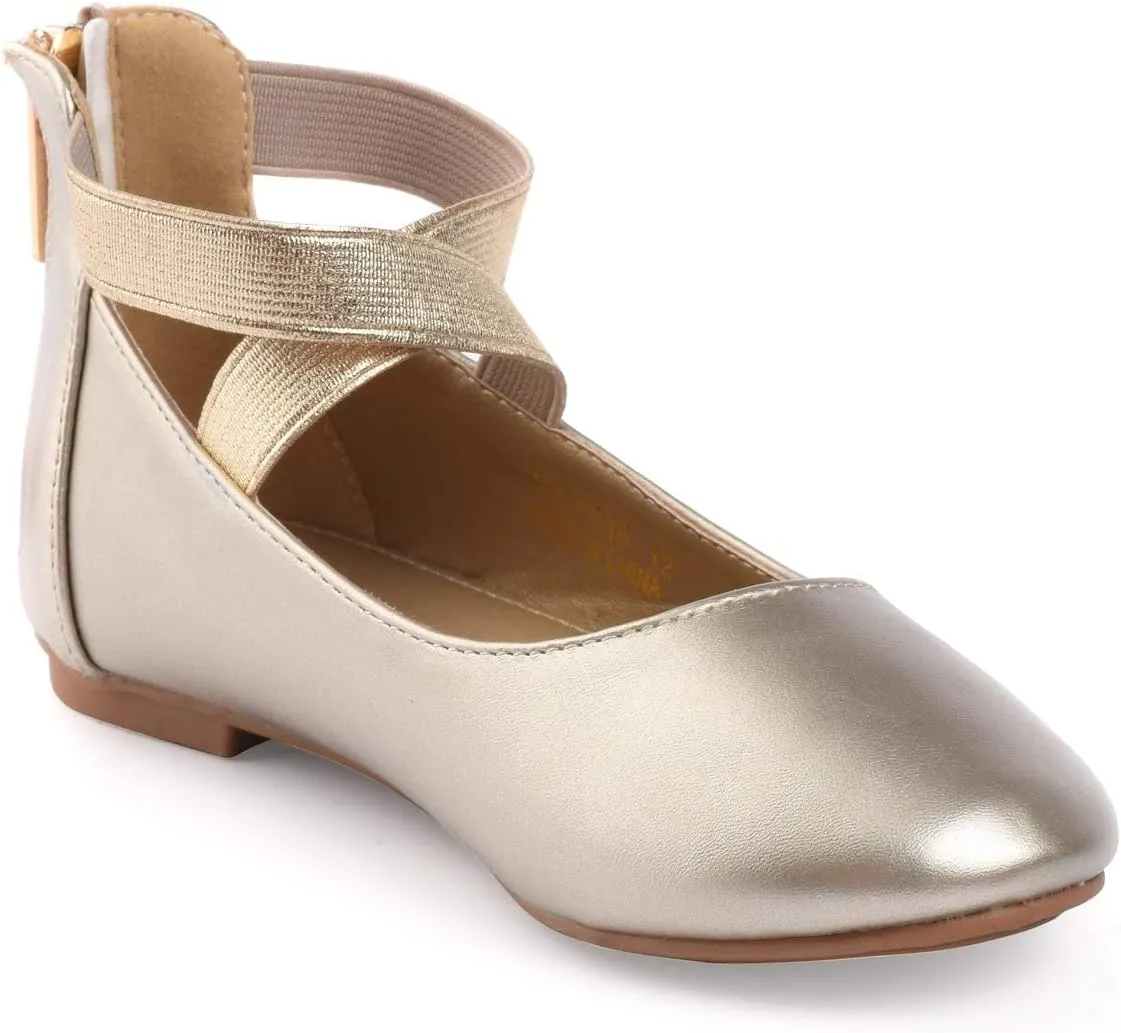 Nova Utopia Toddler Little Girls Dress Ballet Ankle Strap Flat Shoes