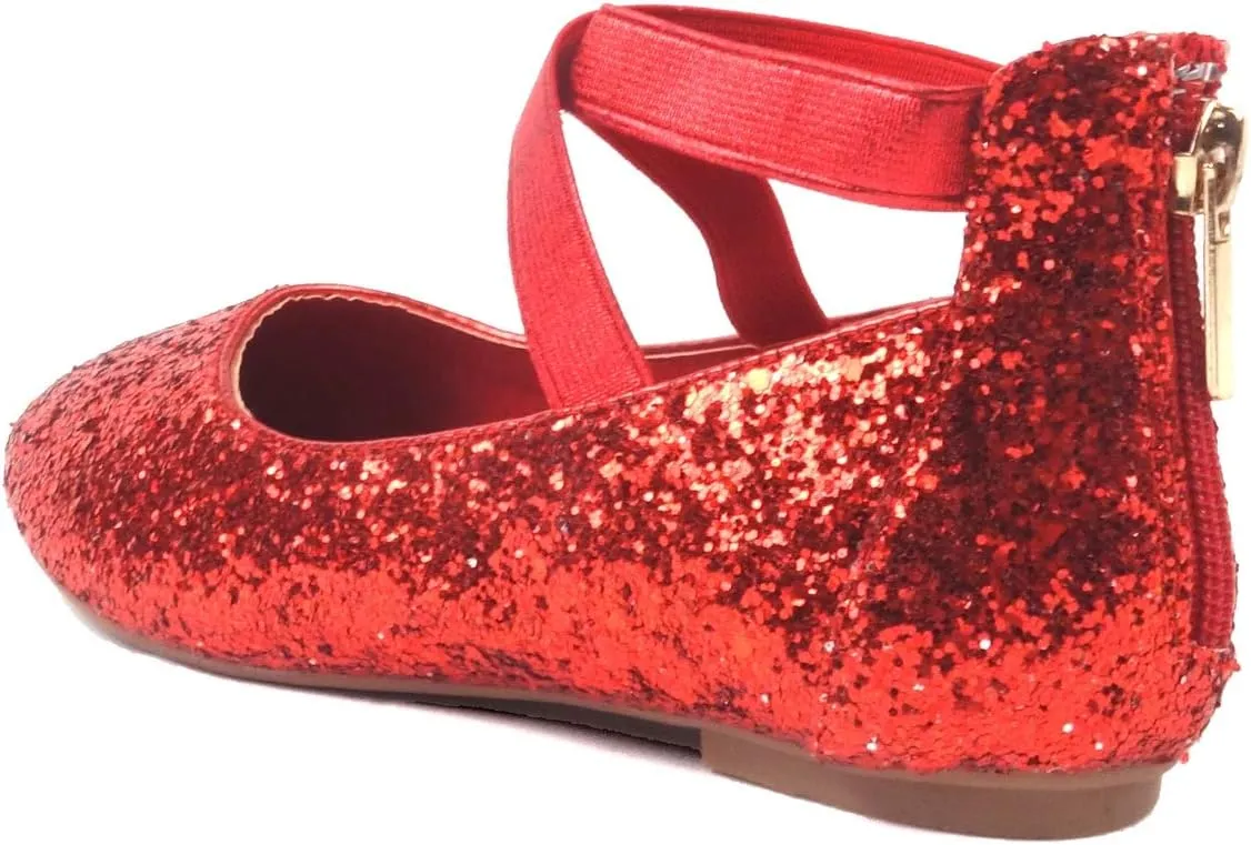 Nova Utopia Toddler Little Girls Dress Ballet Ankle Strap Flat Shoes