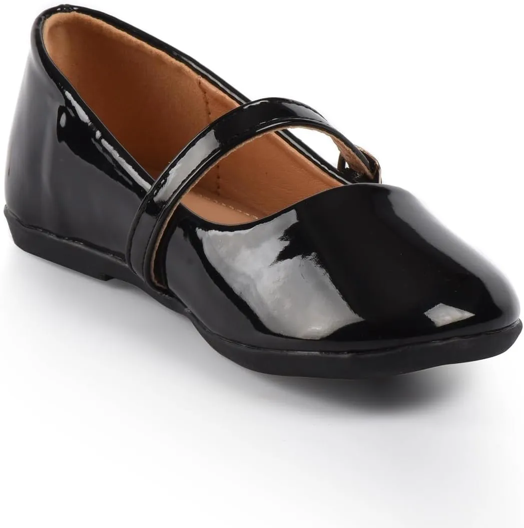 Nova Utopia Toddler Little Girls Dress Ballet Mary Jane Bow Flat Shoes