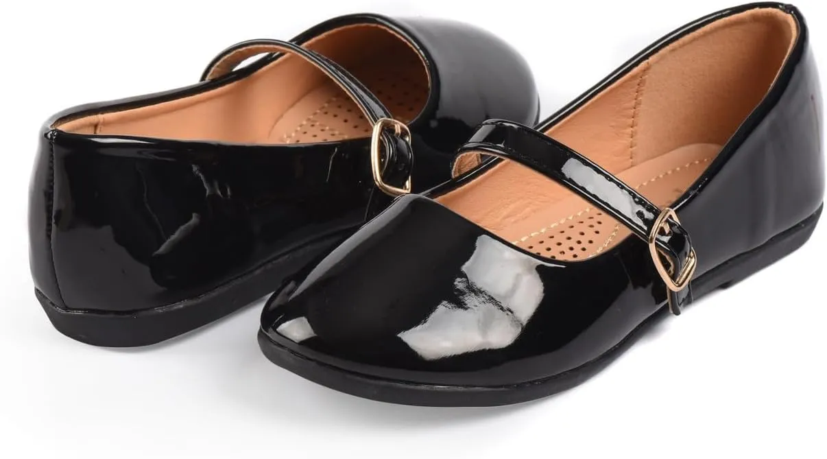 Nova Utopia Toddler Little Girls Dress Ballet Mary Jane Bow Flat Shoes